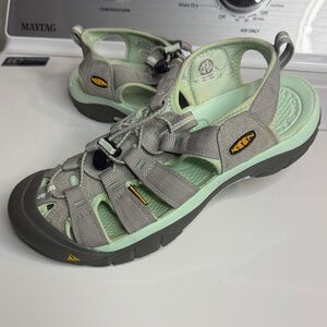 Keen Women's Waterproof Sport Sandals in Mint and Gray